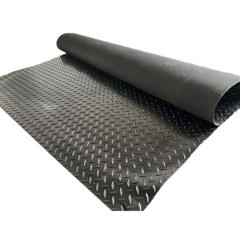 Leaf Pattern Rubber Mat One Bar Diamond Rubber Flooring Heavy Duty