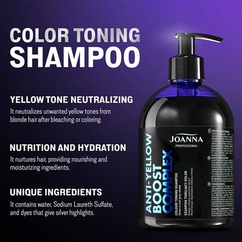 Joanna Professional Color Boost Complex revitalisierendes Shampoo für blonde und graue Haare
