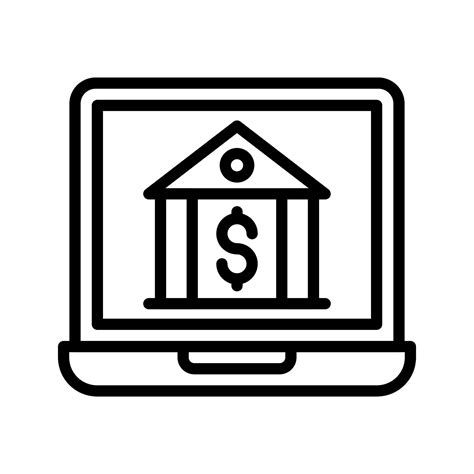 Internet Banking Icon In Vector Illustration 34052074 Vector Art At