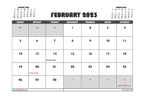 Calendar February 2023 With Holidays Get Calendar 2023 Update