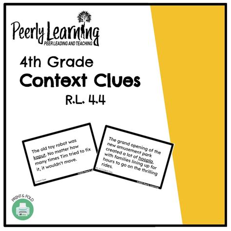 4th Grade Context Clues Peerly Learning