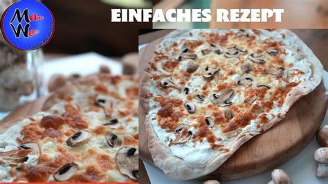 Knuspriger Flammkuchen Mit Frischen Zutaten Schnell Einfach Lecker