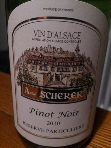 Andre Scherer Réserve Particulière Pinot Noir Vivino United States