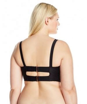 Women S Plus Size Full Busted Supportive Underwire Swimsuit Bikini Top Black Hue CC O NBDUO