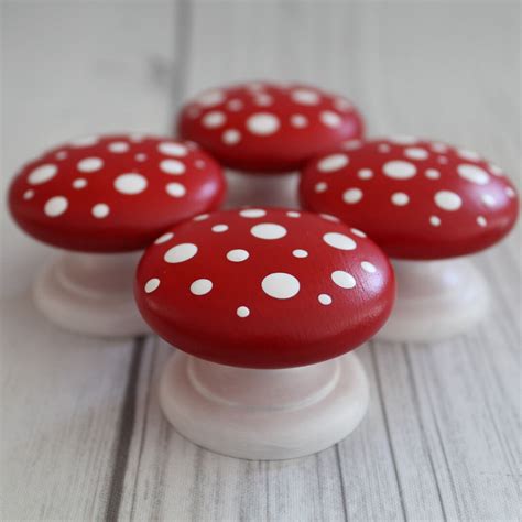 Mushroom Cabinet Door Knobs Cottagecore Decor Mushie Decor Woodland