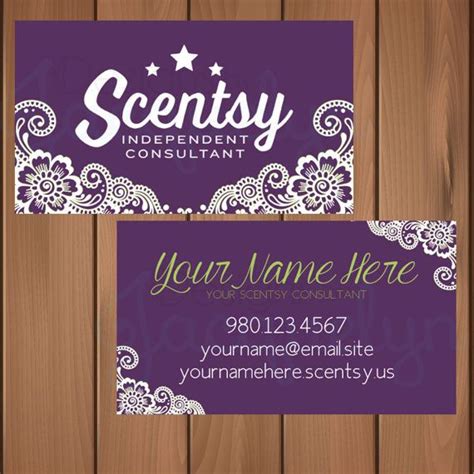 Scentsy Consultant Business Cards | Elegant Look w/ Scentsy Purple | 16pt MATTE Cards | Scentsy ...