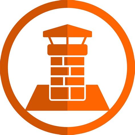 Chimeneas Glifo Naranja Circulo Icono 42756211 Vector En Vecteezy