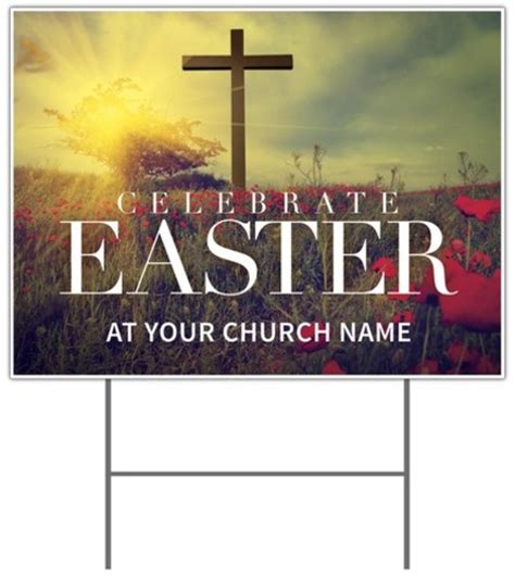 Celebrate Easter Cross Yard Sign - Outreach Marketing