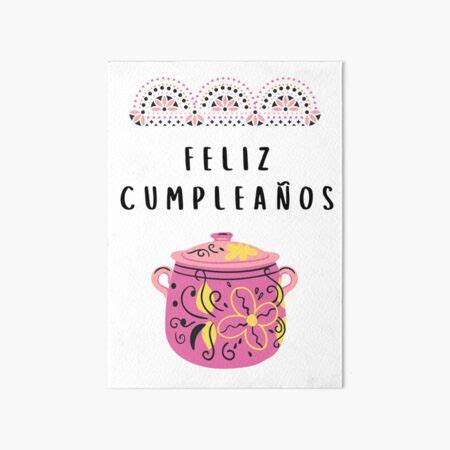 Lámina rígida Feliz cumpleaños feliz cumpleaños en español tarjeta