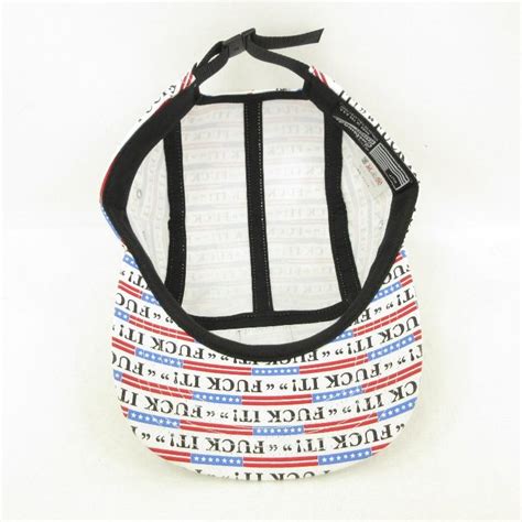 HUF ハフ キャップ FUCK IT VOLLEY CAP ジェットキャップ 総柄 USA製 5パネル ホワイト 白 帽子 メンズ 中古 90001219 クラシック 通販