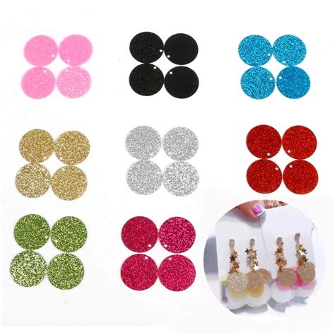 Sequin 110PCS 2cm Single Hole Round Fashion Glitter Sequin for DIY Jewelry Findings Making ...