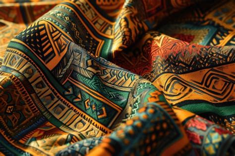 Premium Photo | African fabric with geometric pattern