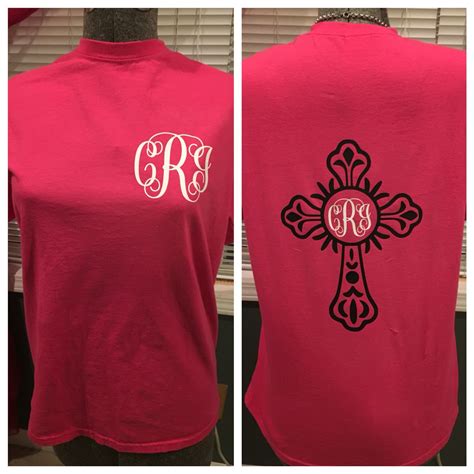 Monogram Cross T Shirt Cross Shirts Monogrammed Cross Monogram