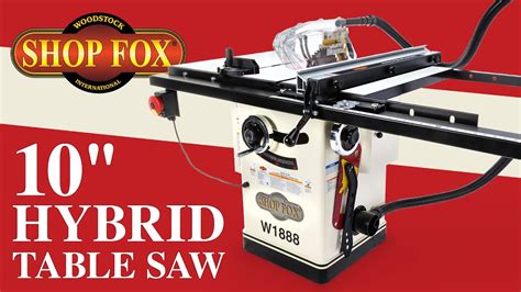 Shop Fox Hp V Single Phase Hybrid Table Saw With Riving Knife W