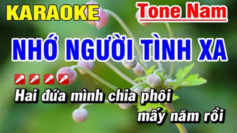 Nh Ng I T Nh Xa Karaoke Tone Nam Nh C S Ng Ho I Phong Organ Youtube