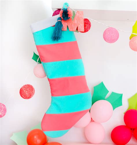 Diy Rainbow Striped Christmas Stockings A Kailo Chic Life