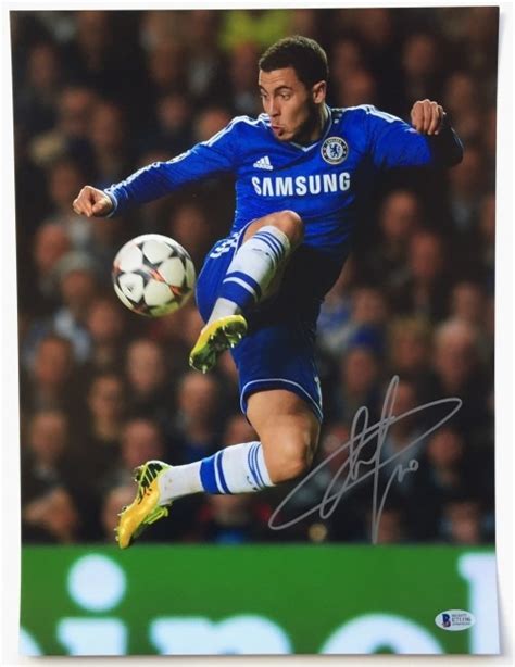 Eden Hazard Signed Chelsea Photograph - The Autograph Source