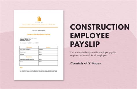 Payslip Template in Word - FREE Download | Template.net