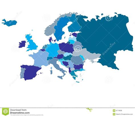 Europa Karte Vektor Abbildung Illustration Von Vektor 9774608