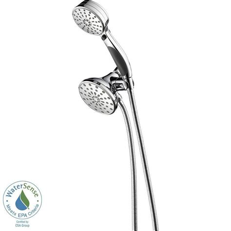 Delta In2ition Two In One 5 Spray Hand Shower And Shower Head Combo Kit