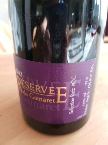 P Baur Weine Réserve de Gamaret Selection Rafz Vivino US