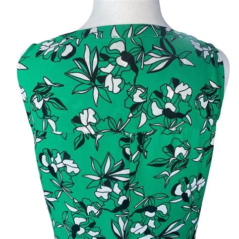 Rose And Olive Tops Rose Olive Green Floral Hi Low Sleeveless Tank