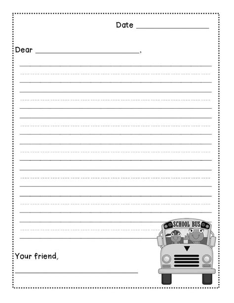 Friendly Letter Writing Freebie – Levelized Templates Up For regarding ...