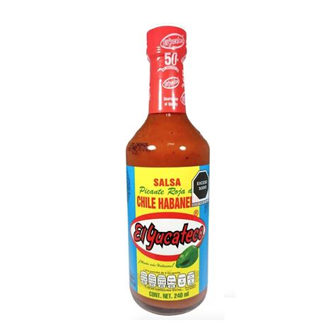 Salsa Roja de Chile Habanero El Yucateco 240 ml María la Bonita Cómo