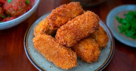 Spanish Chorizo Potato Croquettes Croquetas Con Chorizo