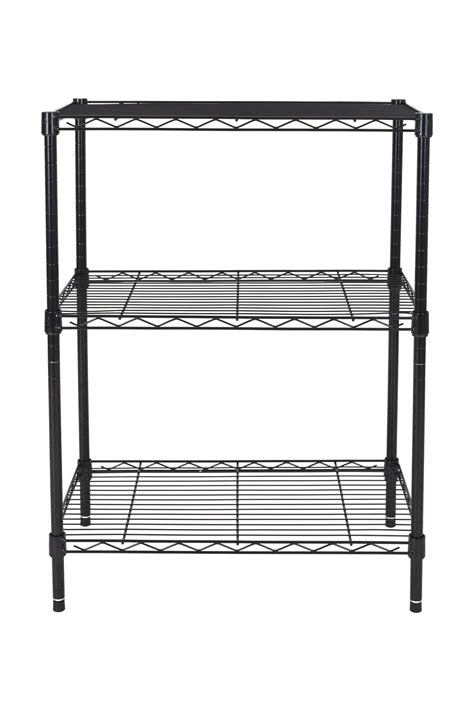 Hyper Tough 3-Tier Multipurpose Wire Shelving Rack, Black Color,750lbs ...