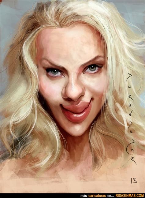 Scarlett Johansson Celebrity Caricatures Caricature Drawing Caricature