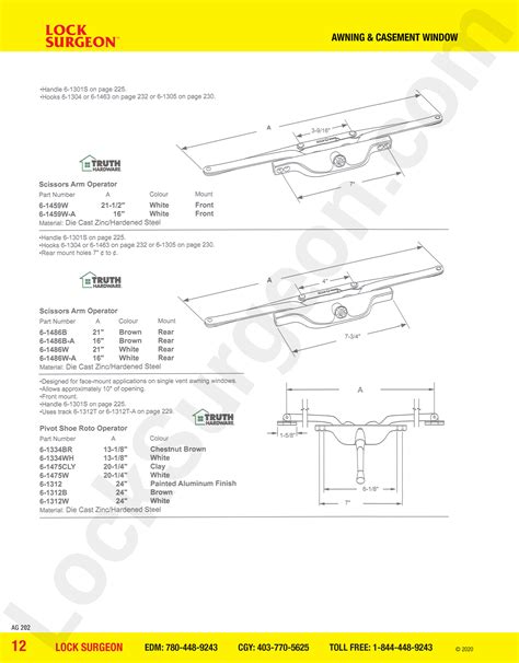 Lock Surgeon Awning & Casement Windows Parts & Repair