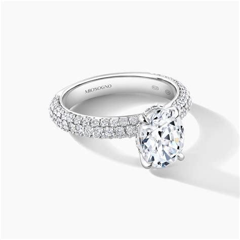 Classico - Emma Diamond Strut Multi-Shank Oval Diamond Engagement Ring ...