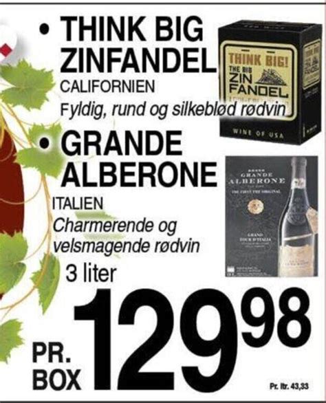 Think Big Zinfandel Grande Alberone Tilbud Hos Abc Lavpris