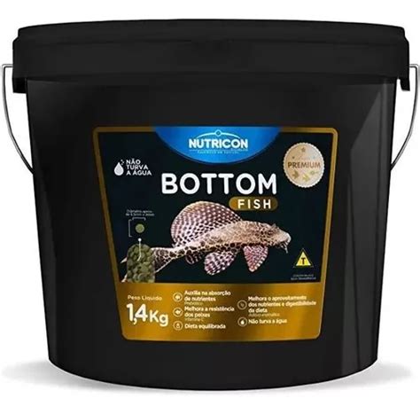 Raçao Bottom Fish 1 400kg Nutricon Peixe De Fundo Aquário