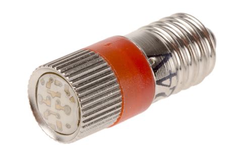 LED Indicator Lamp E10 Red Multichip 10mm Dia 24V Ac Dc RS