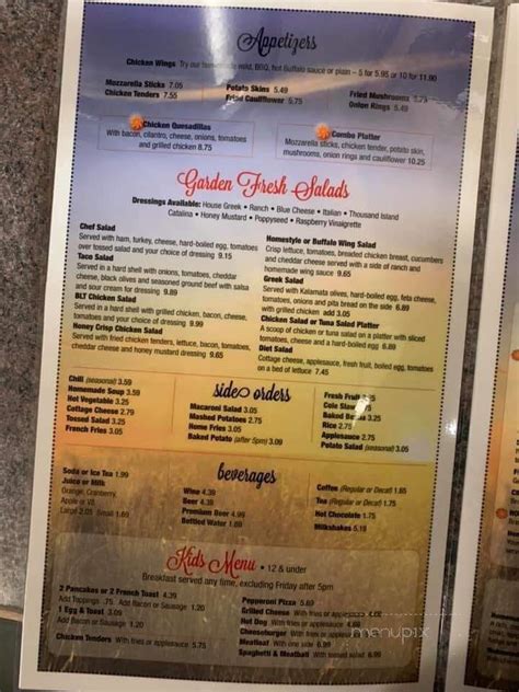 Sunrise Restaurant Menu With Prices At Michael Majors Blog