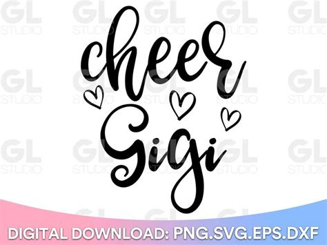 Cheer Gigi Svg Cheer Svg Gigi Svg Cheer Grandma Svg Cheer Mom Svg