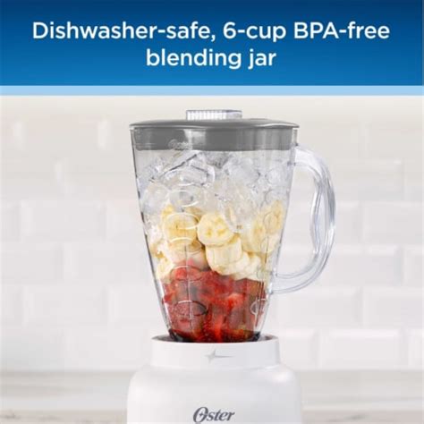 Oster 6 Cup 5 Speed 700 Watt Plastic Jar Easy To Use Blender In White