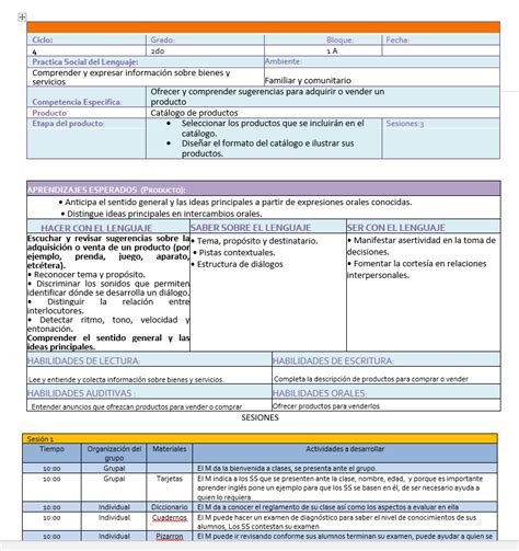 Planeación Ingles 1 PLAN 2017 Programa PNIEB Planeaciones México