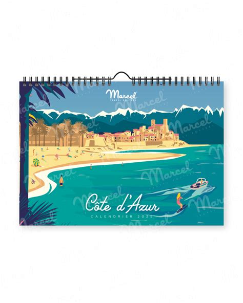 Calendrier Cote D Azur Marcel Travel Posters