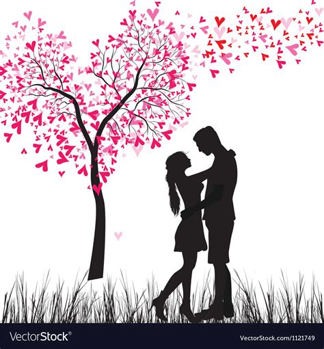 Couple Tree Royalty Free Vector Image Vectorstock