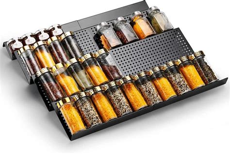 Wahopy Spice Rack 4 Tier 8 Expandable Trays 9 To 18W Spice