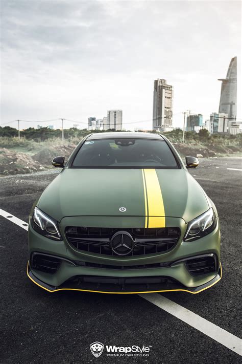 Mercedes Benz E300 Wrap Matte Military Green Wrapstyle