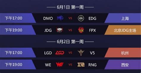 Lol2019lpl夏季赛6月1日比赛队伍lpl夏季赛6月1日赛程一览3dm网游