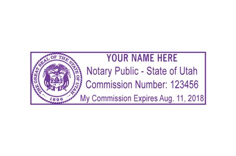 Custom Utah Notary Stamp