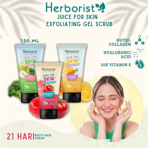 Jual Herborist Juice For Skin Exfoliating Gel Ml Shopee Indonesia