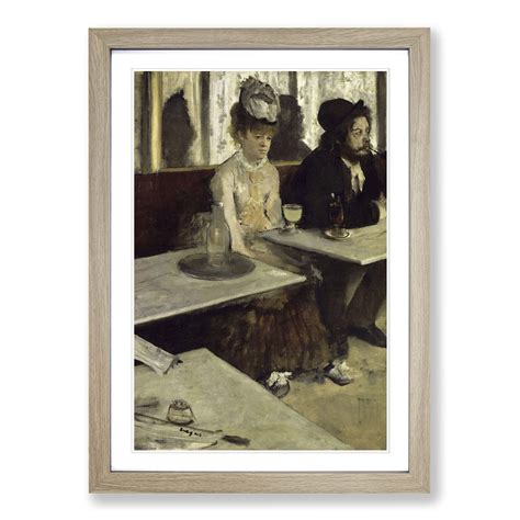 Edgar Degas Absinthe Drinkers In A Cafe Wall Art Print Framed Picture