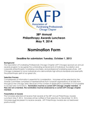 Fillable Online Afpc Memberclicks Nomination Form Association Of