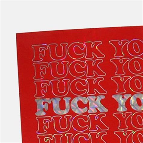 Supreme Supreme Hysteric Glamour Fuck You Sticker Fw